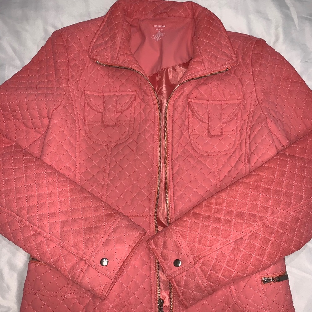 Maurices pink zip up jacket